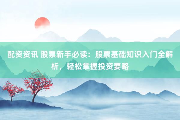 配资资讯 股票新手必读：股票基础知识入门全解析，轻松掌握投资要略